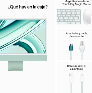 Foto 4 | Foto 4 | Apple Imac M3 24'' 8gb 256gb Computadora De Escritorio Todo-en-uno Con Chip M3 Cpu 8 Núcleos Gpu 10 Núcleos Verde Teclado En Esp