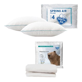 Foto 1 | Foto 1 | Protector De Colchón Spring Air Ultra Color Blanco Queen Size + 2 Almohadas Osos