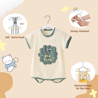 Foto 3 | Foto 3 | Perchas De Terciopelo Para Niños Wellong Baby  14 Cm  Antideslizantes  Paquete De 32 Unidades  Blancas - Venta Internacional.