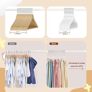 Foto 5 | Foto 5 | Perchas De Terciopelo Para Niños Wellong Baby  14 Cm  Antideslizantes  Paquete De 32 Unidades  Blancas - Venta Internacional.