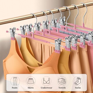 Foto 4 | Foto 4 | Perchas Para Pantalones Hwajan 20 Unidades Ajustables Y Antideslizantes Para Mujer - Venta Internacional.
