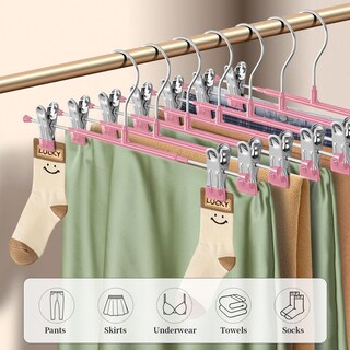 Foto 5 | Foto 5 | Perchas Para Pantalones Hwajan 20 Unidades Ajustables Y Antideslizantes Para Mujer - Venta Internacional.