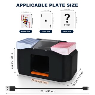 Foto 5 | Foto 5 | Baraja De Cartas Autoali 2 Barajas Con Batería De 2000 Mah - Venta Internacional.