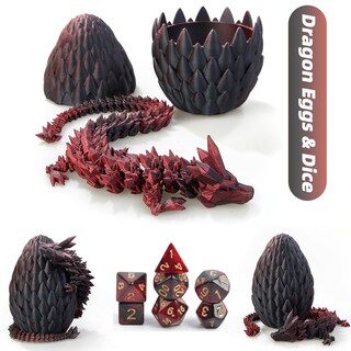 Foto 2 | Foto 2 | Juego De Dados Dnd Con Huevo De Dragón Impreso En 3d 7 Piezas Con Caja De Regalo - Venta Internacional.