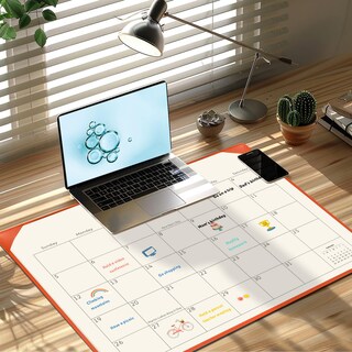 Foto 4 | Foto 4 | Calendario De Escritorio Kopeesy 2025-2026 Con Tapete De Escritorio De 55 X 43 Cm  Color Naranja - Venta Internacional.