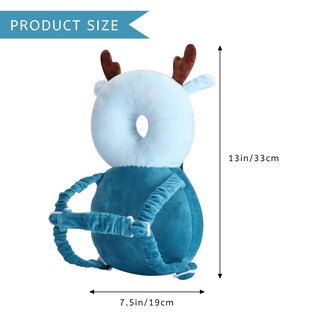 Foto 6 | Foto 6 | Mochila Protectora De Cabeza De Bebé Loisdaro Ajustable Blue Deer - Venta Internacional.
