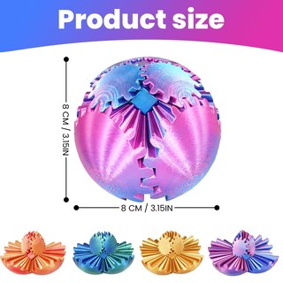 Foto 5 | Foto 5 | Pelota Fidget Toy Gear Mydhall 8 4 Cm Impresa En 3d Color Morado Claro - Venta Internacional.