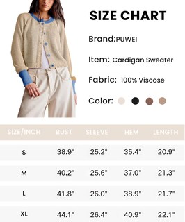 Foto 3 | Foto 3 | Suéteres Tipo Cárdigan Puwei Ropa Exterior Casual Recortada Para Mujer - Venta Internacional.