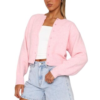 Foto 1 | Foto 1 | Jersey Tipo Cárdigan Dsorvicd Para Mujer Corte Con Botones Y2k Rosa - Venta Internacional.
