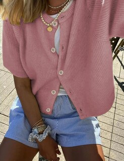 Foto 2 | Foto 2 | Jersey Tipo Cárdigan Scusty Para Mujer Ligero Rosa Talla L - Venta Internacional.