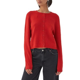 Foto 1 | Foto 1 | Jersey Tipo Cárdigan Dsorvicd Para Mujer Corte Y2k Con Botones B Rojo - Venta Internacional.