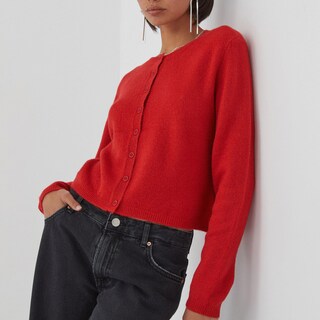 Foto 4 | Foto 4 | Jersey Tipo Cárdigan Dsorvicd Para Mujer Corte Y2k Con Botones B Rojo - Venta Internacional.