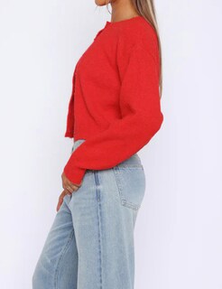Foto 2 | Foto 2 | Jersey Tipo Cárdigan Missactiver Para Mujer Con La Parte Delantera Abierta Color Rojo - Venta Internacional.