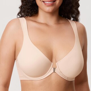 Foto 2 | Foto 2 | Sujetador Calvena Con Cierre Frontal Y Soporte Para La Espalda Postura 42d Beige - Venta Internacional.