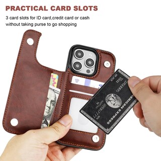 Foto 4 | Foto 4 | Funda Tipo Cartera Onetop Compatible Con Iphone 16 Pro De 6 3 Pulgadas Color Marrón - Venta Internacional.