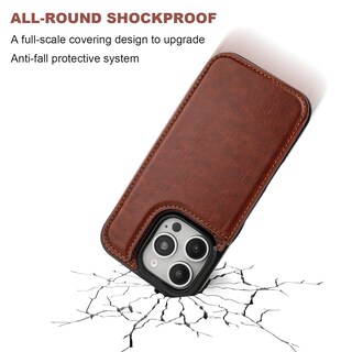 Foto 6 | Foto 6 | Funda Tipo Cartera Onetop Compatible Con Iphone 16 Pro De 6 3 Pulgadas Color Marrón - Venta Internacional.