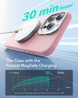Foto 7 | Foto 7 | Funda Esr Para Iphone 16 Pro De Silicona Con Soporte Magsafe Color Rosa - Venta Internacional.