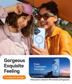 Foto 7 | Foto 7 | Funda Magnética Canshn Para Iphone 16 Color Azul Claro - Venta Internacional.