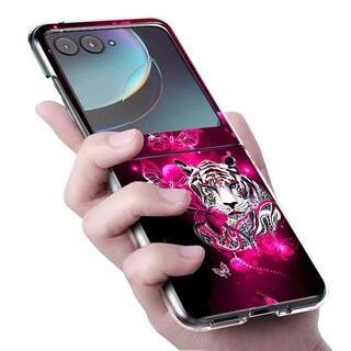 Foto 2 | Foto 2 | Funda De Teléfono Bcov Para Motorola Razr 2024 White Tiger Butterfly - Venta Internacional.
