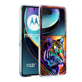 Foto 1 | Foto 1 | Funda De Teléfono Bcov Para Motorola Razr 2024 Colorful Tiger Mandala - Venta Internacional.