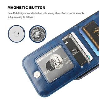 Foto 7 | Foto 7 | Funda Tipo Cartera Kihuwey Compatible Con Iphone 16 Pro 6.3 Color Azul - Venta Internacional.