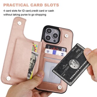 Foto 4 | Foto 4 | Funda Tipo Cartera Onetop Compatible Con Iphone 16 Pro Max Oro Rosa - Venta Internacional.