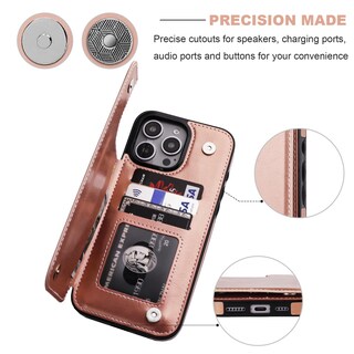 Foto 7 | Foto 7 | Funda Tipo Cartera Onetop Compatible Con Iphone 16 Pro Max Oro Rosa - Venta Internacional.