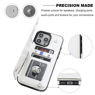 Foto 7 | Foto 7 | Funda Tipo Cartera Onetop Compatible Con Iphone 16 Pro Max Color Blanco - Venta Internacional.