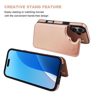 Foto 5 | Foto 5 | Funda Tipo Cartera Onetop Compatible Con Iphone 16 Plus Oro Rosa - Venta Internacional.