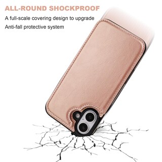 Foto 6 | Foto 6 | Funda Tipo Cartera Onetop Compatible Con Iphone 16 Plus Oro Rosa - Venta Internacional.