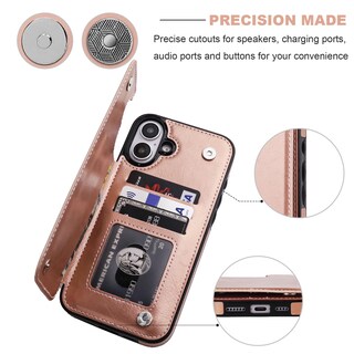Foto 7 | Foto 7 | Funda Tipo Cartera Onetop Compatible Con Iphone 16 Plus Oro Rosa - Venta Internacional.