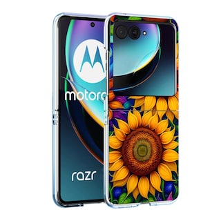 Foto 1 | Foto 1 | Funda De Teléfono Bcov Para Motorola Razr 2024 Con Girasoles Antiarañazos - Venta Internacional.