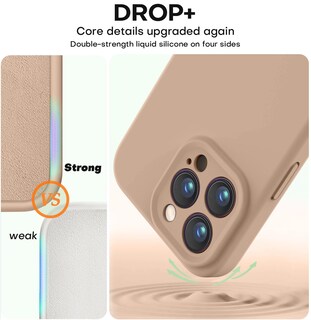 Foto 4 | Foto 4 | Funda De Teléfono Vooii Compatible Con Iphone 16 Pro De Silicona Color Marrón - Venta Internacional.