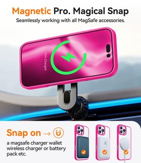 Foto 3 | Foto 3 | Funda Para Teléfono Canshn Magnética Transparente Compatible Con Iphone 16 Pro - Venta Internacional.