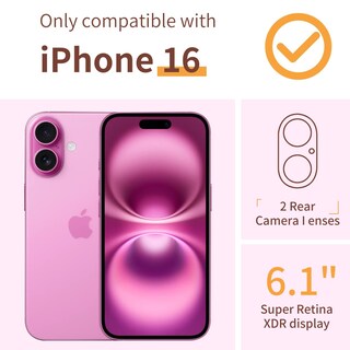 Foto 2 | Foto 2 | Funda De Teléfono Ilnehc Para Iphone 16 6.1 Con Protector De Pantalla - Venta Internacional.