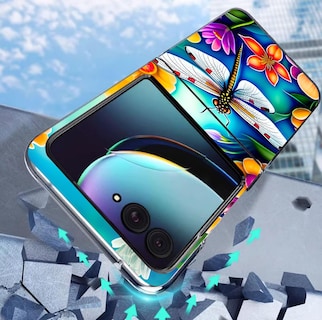 Foto 4 | Foto 4 | Funda De Teléfono Bcov Para Motorola Razr 2024 Antiarañazos Dragonfly - Venta Internacional.