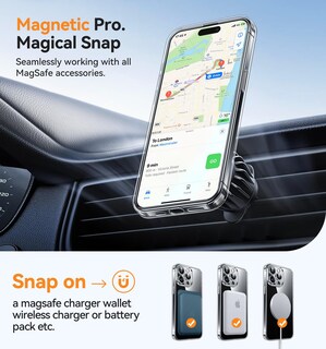 Foto 4 | Foto 4 | Funda De Teléfono Canshn Magnetic Clear Para Iphone 15 Pro De 6.1 Pulgadas - Venta Internacional.