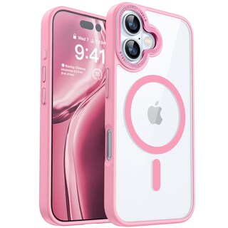 Foto 1 | Foto 1 | Funda De Teléfono Canshn Transparente Magnética Para Iphone 16 - Rosa - Venta Internacional.