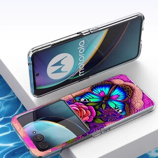 Foto 3 | Foto 3 | Funda De Teléfono Bcov Para Motorola Razr 2024 Antiarañazos Azul - Venta Internacional.