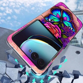 Foto 4 | Foto 4 | Funda De Teléfono Bcov Para Motorola Razr 2024 Antiarañazos Azul - Venta Internacional.