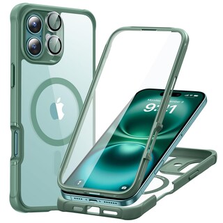 Foto 1 | Foto 1 | Funda De Teléfono Esr Para Iphone 16 Con Vidrio Templado Verde Transparente - Venta Internacional.