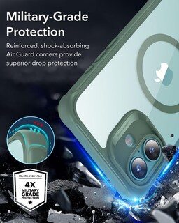 Foto 4 | Foto 4 | Funda De Teléfono Esr Para Iphone 16 Con Vidrio Templado Verde Transparente - Venta Internacional.