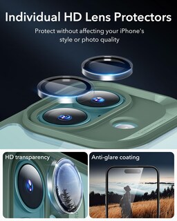 Foto 7 | Foto 7 | Funda De Teléfono Esr Para Iphone 16 Con Vidrio Templado Verde Transparente - Venta Internacional.
