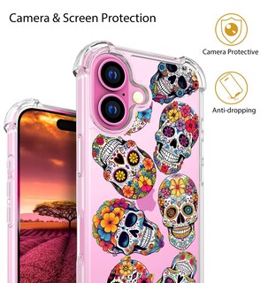 Foto 6 | Foto 6 | Funda Para Teléfono Topgraph Compatible Con Iphone 16 Transparente - Venta Internacional.