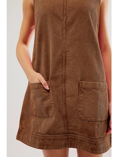 Foto 5 | Foto 5 | Vestido Holgado De Pana Para Mujer Color Marrón Talla Xxl - Venta Internacional.
