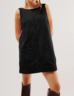 Foto 6 | Foto 6 | Vestido Completo De Pana Hooever Para Mujer Color Negro Talla Xxl - Venta Internacional.
