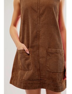Foto 5 | Foto 5 | Vestido Integral De Pana Hooever Para Mujer Color Marrón Talla L - Venta Internacional.