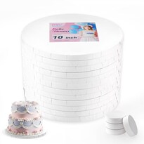 Tambor Para Tartas Popuparty  Redondo  Blanco  10 Pulgadas  Paquete De 12 - Venta Internacional.