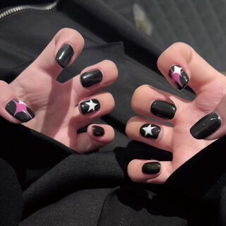 Foto 1 | Foto 1 | Puntas De Uñas Falsas Bjr Wholesale Black Con Combinación De Colores Vibrantes - Venta Internacional.