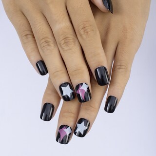 Foto 2 | Foto 2 | Puntas De Uñas Falsas Bjr Wholesale Black Con Combinación De Colores Vibrantes - Venta Internacional.